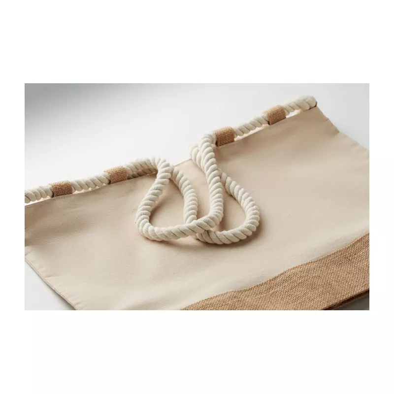 Torba plażowa z płótna i juty 280 g/m² MAKENKE - Bezowy (MO2805-13)
