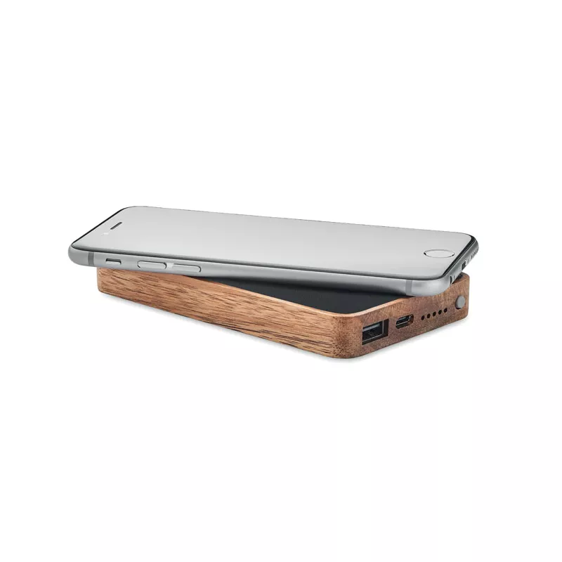 Powerbank 4000 mAh z ładowarką indukcyjną 15W ACAPOW - Czarny (MO2185-03)