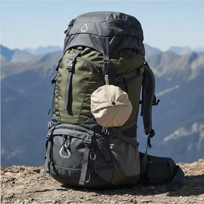 Składana czapka z daszkiem - beżowy (56-0702823)