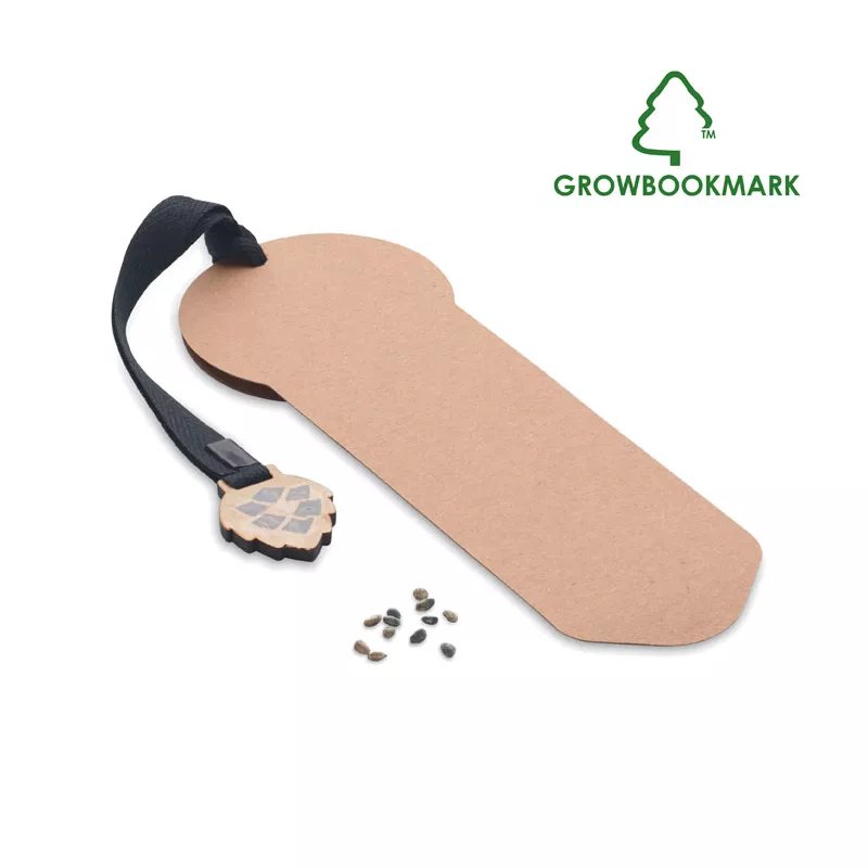 Zakładka do książki z nasionami sosny GROWBOOKMARK™ - Bezowy (MO6226-13)