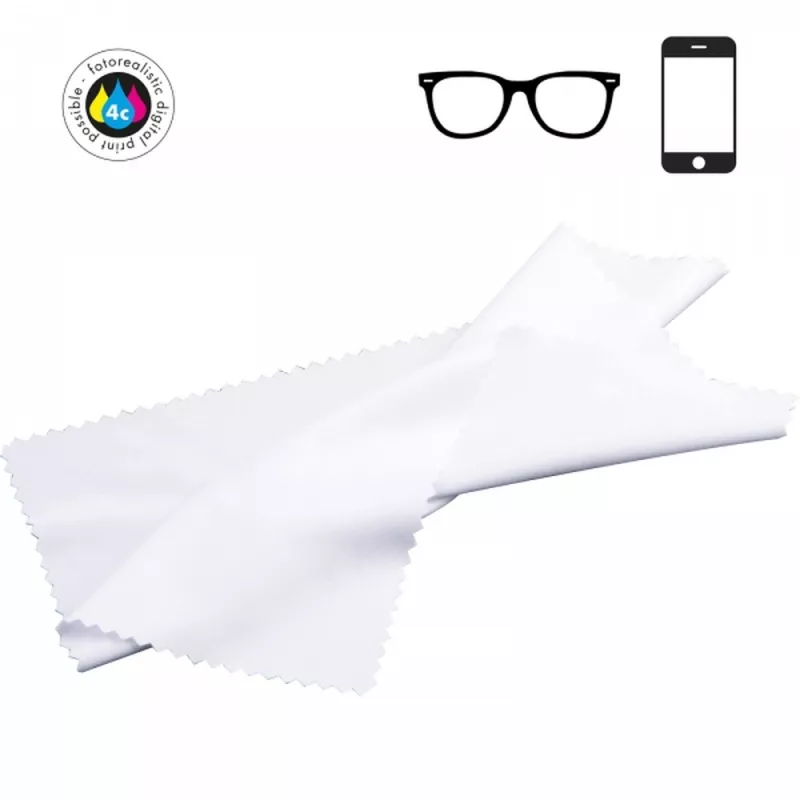 Ściereczka do czyszczenia okularów do sublimacji CHARLIE - biały (9158606)