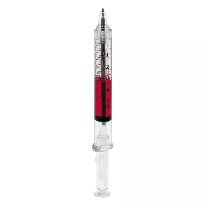 Długopis w formie strzykawki INJECTION - czerwony (56-1101172)