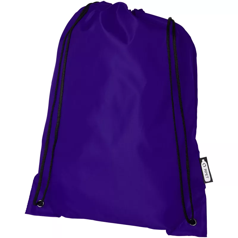 Plecak Oriole ze sznurkiem ściągającym z recyklowanego plastiku PET, 33 x 44 cm - Fioletowy (12046137)