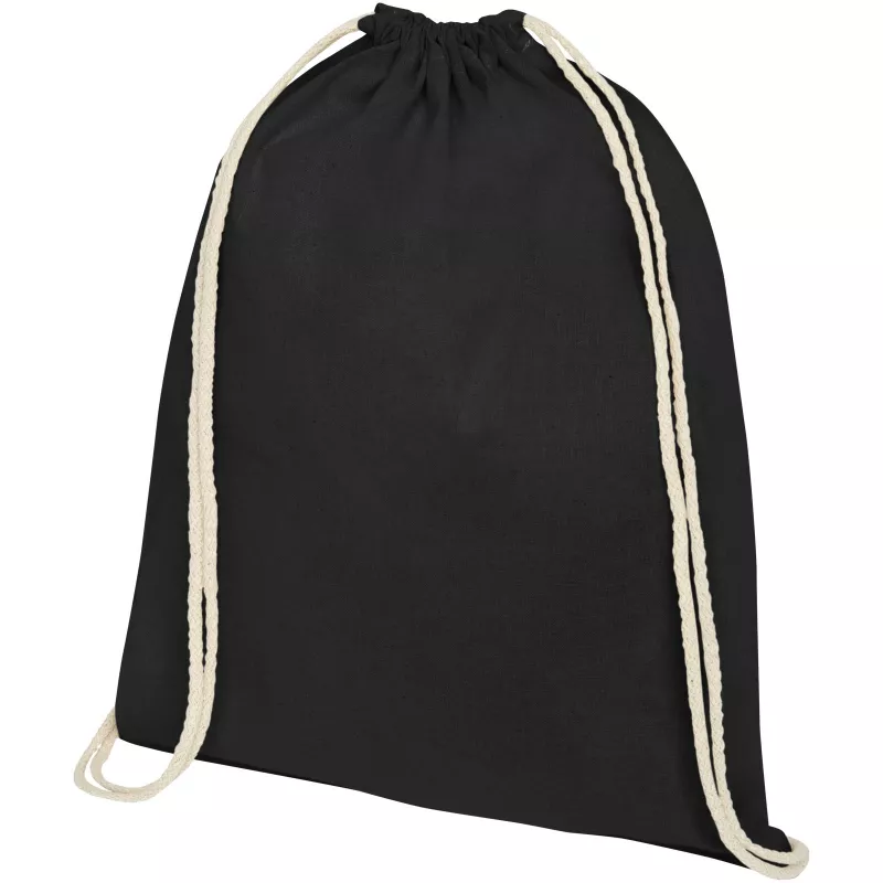Plecak bawełniany Oregon 140 g/m² ze sznurkiem, 33 x 44 cm - Czarny (12057590)
