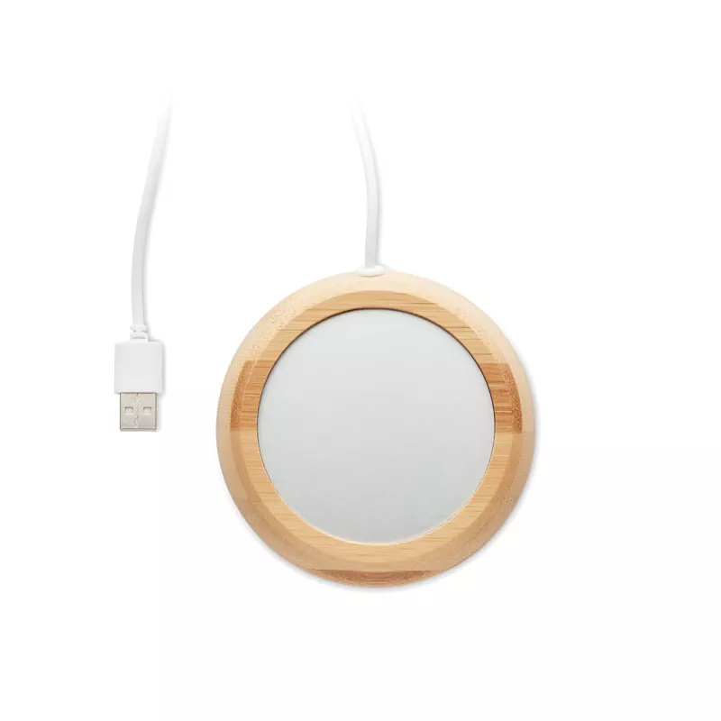 Podgrzewacz do kubka bambusowy USB MUGLET - Drewna (MO2592-40)