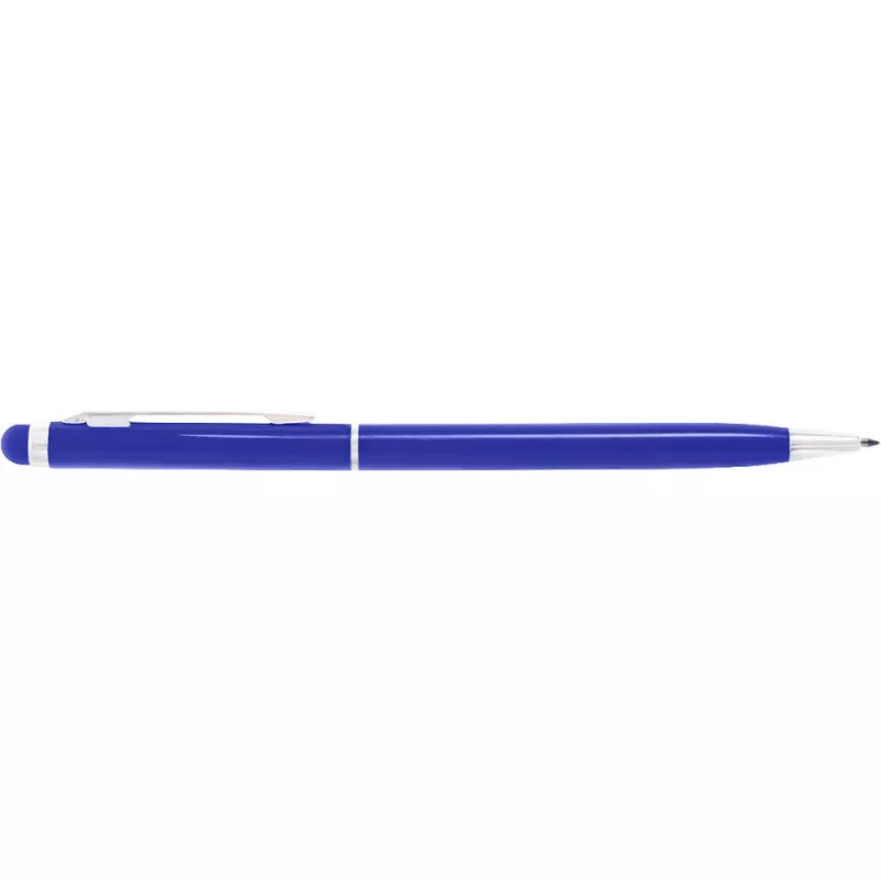 Długopis metalowy błyszczący z  touch pen-em | Raymond - niebieski (V1660-11)