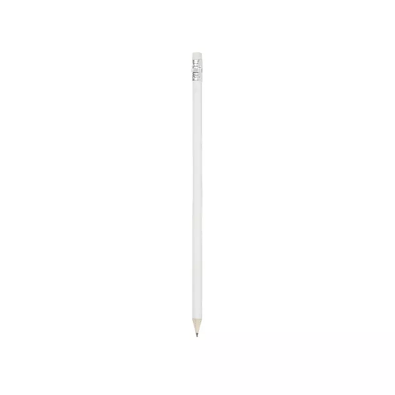 Ołówek reklamowy z gumką - Biały (IP29008400)