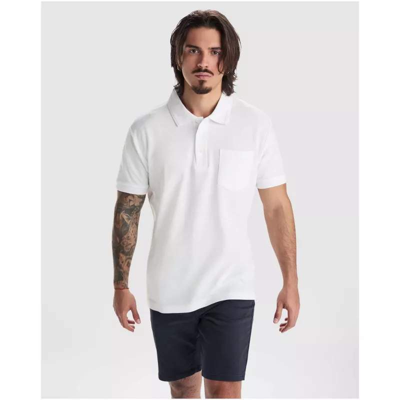 Centauro Premium koszulka polo unisex z krótkim rękawem - Biały (R6607-WHITE)