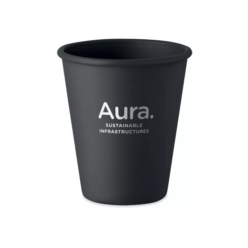 Kubek wielorazowy z PLA 200 ml CUPFUL - Czarny (MO2607-03)