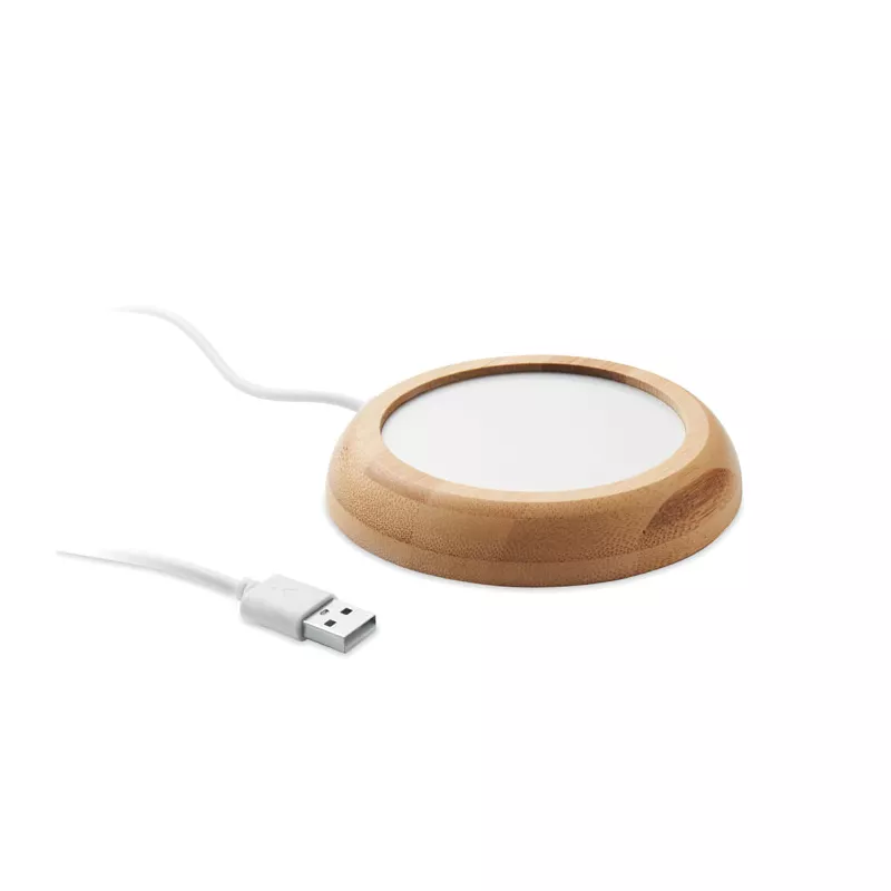 Podgrzewacz do kubka bambusowy USB MUGLET - Drewna (MO2592-40)