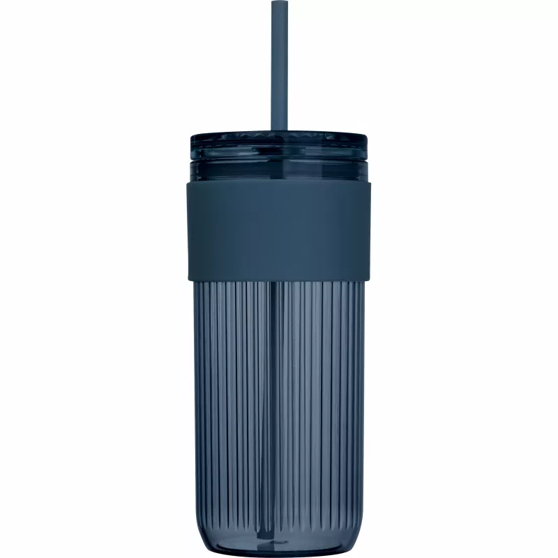 Kubek akrylowy ze słomką 660 ml SOLEDAD - light grey (8552944)