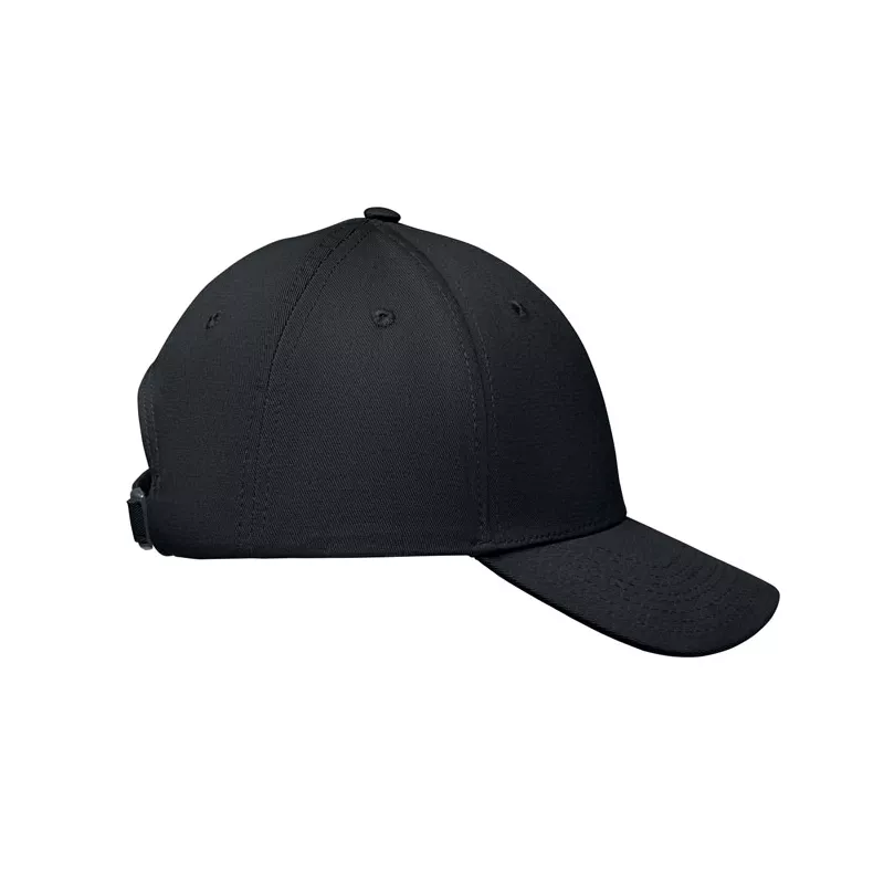 Czapka z daszkiem 6-panelowa 280 g/m² BAHAMAS - Czarny (MO2347-03)