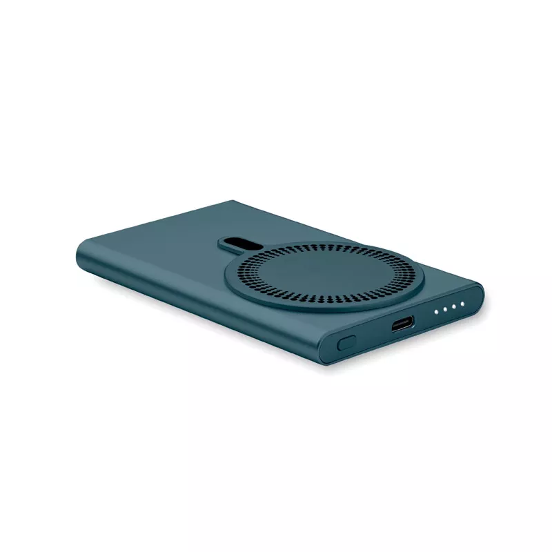 Powerbank magnetyczny 5000 mAh 15W z aluminium PAWTT - Niebieski (MO2442-04)