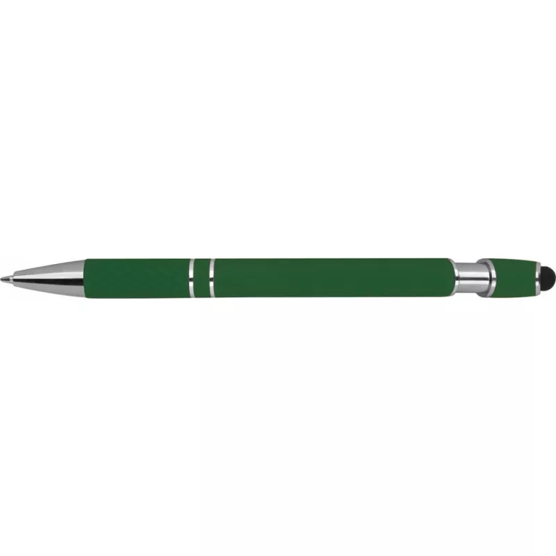 Długopis plastikowy touch pen - ciemnozielony (1368999)