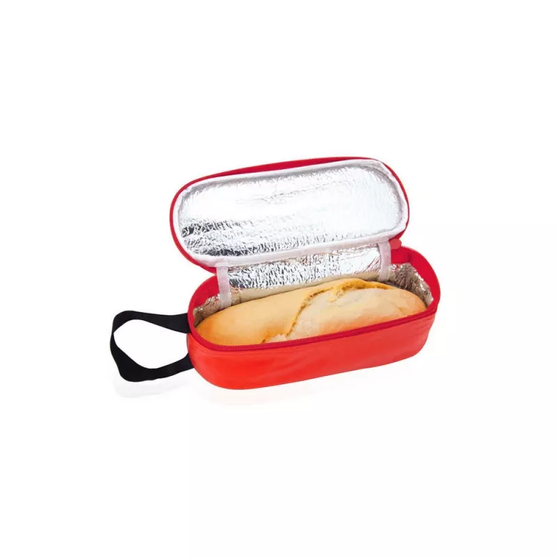 Pudełko śniadaniowe ok. 500 ml, torba termoizolacyjna - czerwony (V9970-05)