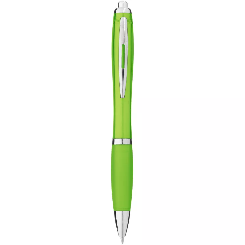 Długopis z kolorowym korpusem i uchwytem Nash - Limonka (10707807)