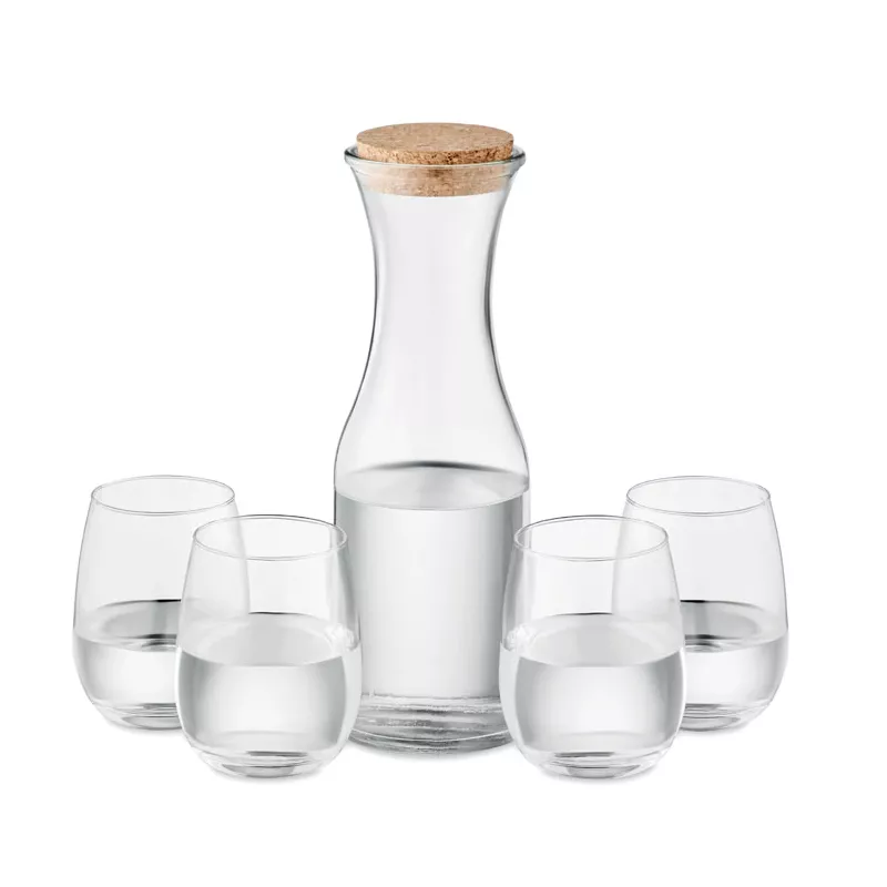 Zestaw karafka 1000 ml i 4 szklanki 420 ml PICCADILLY - Przezroczysty (MO6656-22)