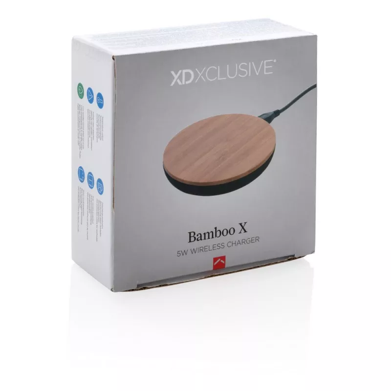 Bambusowa ładowarka bezprzewodowa 5W Bamboo X - brązowy (P308.279)