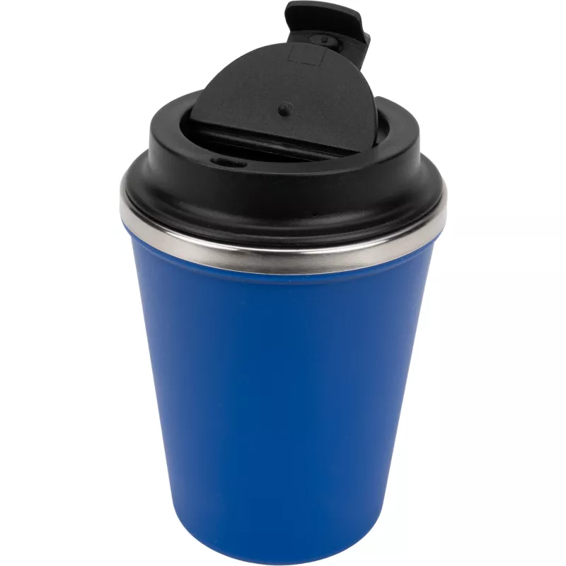 Kubek termiczny 350 ml z powłoką z recyklingu METODY - niebieski (8496204)