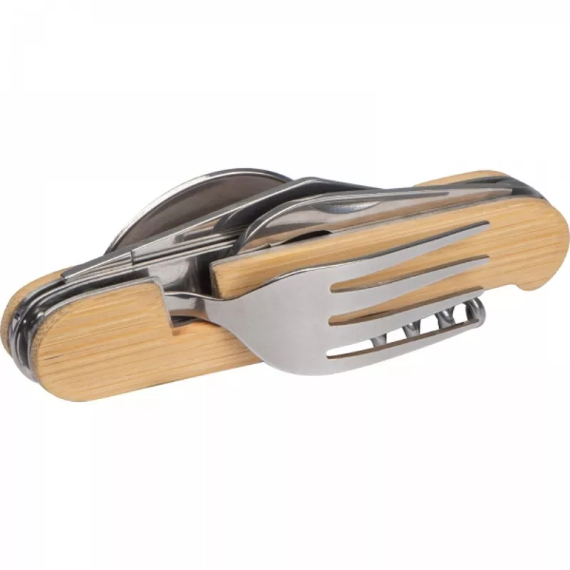 Sztućce turystyczne CONNOR - beżowy (8347913)