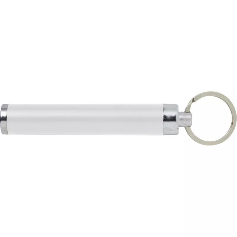 Brelok do kluczy latarka LED z podświetlanym logo - biały (V0601-02)