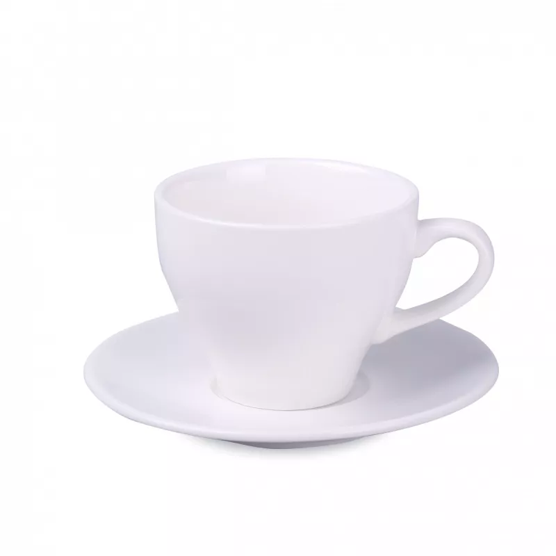 Filiżanka porcelanowa ze spodkiem Verona Bianco Set 130 ml - biały (C/252/130ml-BIAŁY)