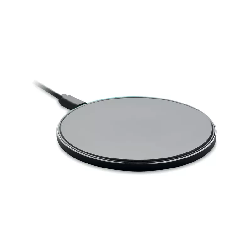 Ładowarka bezprzewodowa 10W szklana RESS - Czarny (MO6761-03)