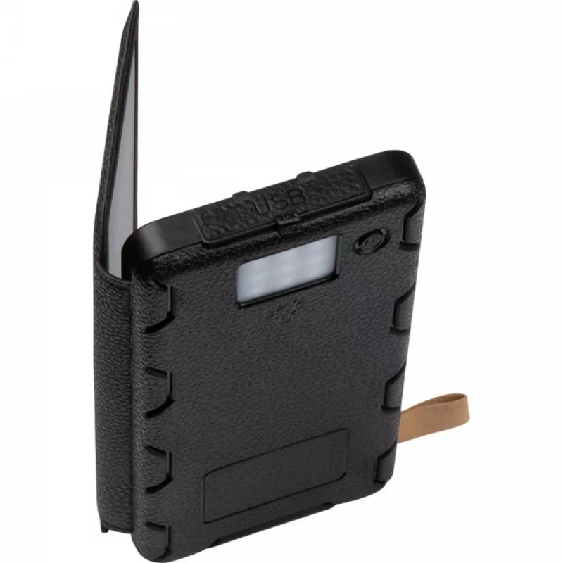 Power bank 8000 mAh solarny BRUNA - czarny (3365703)