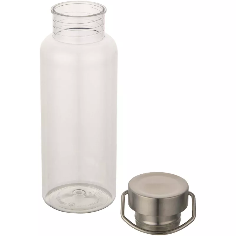Thor - bidon na wodę wykonany z recyklingowanego tworzywa RPET certyfikowanego standardem RCS, pojemność 600 ml  - Przezroczysty bezbarwny (10095801)