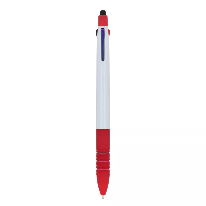 3-kolorowy długopis Berlin - biało / czerwony (LT87852-N0121)