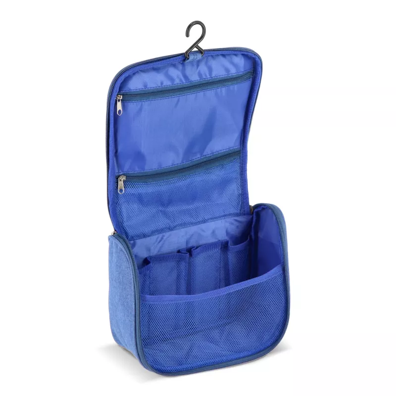 Torba podróżna na kosmetyki rPET 300D Kora - niebieski (LT95396-N0011)