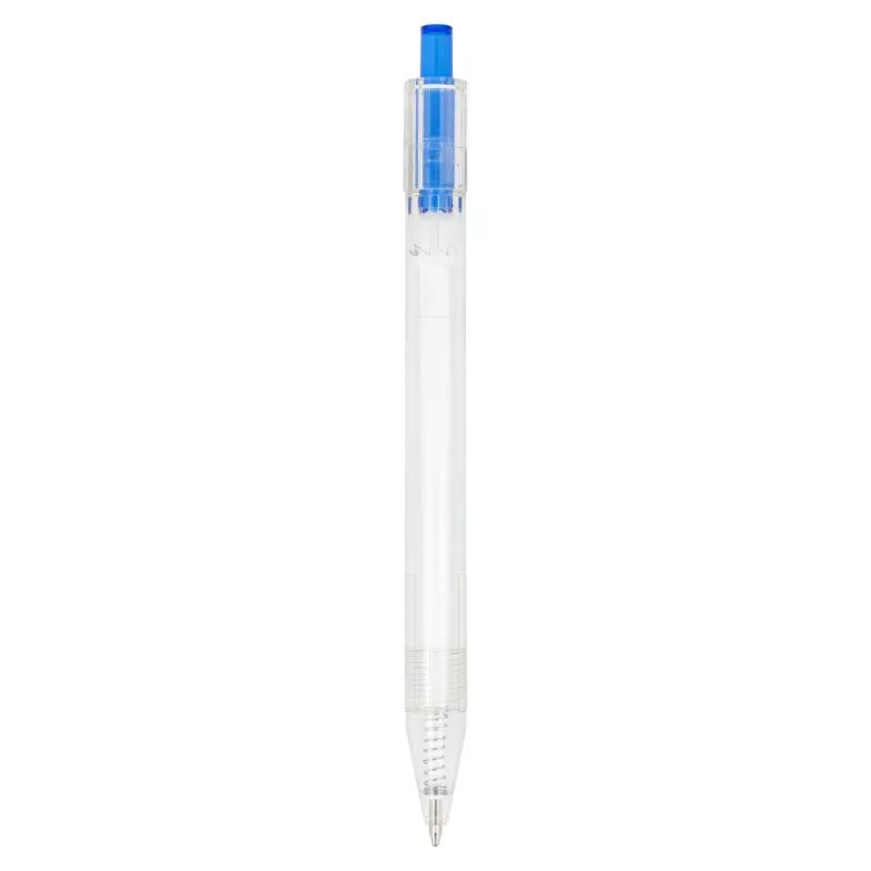 Długopis z R-PET - niebieski transparentny (LT80562-N0411)