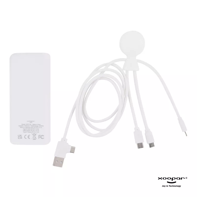 3199 | Xoopar Mr. Bio Powerbank and cable pack 7.000mAh - biały (LT41713-N0001)