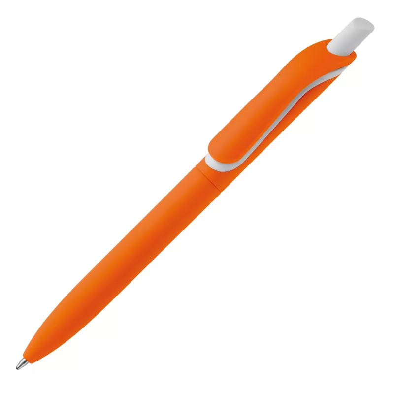 Delikatny w dotyku długopis Click Shadow Wyprodukowany w Niemczech - pomarańczowy (LT80120-N0026)