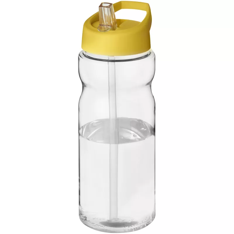 Bidon H2O Base® o pojemności 650 ml z wieczkiem z słomką - Przezroczysty-Żółty (21004923)
