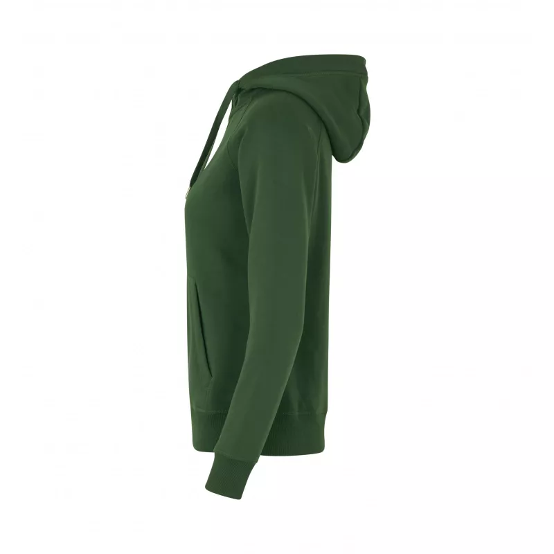 Bluza damska z kapturem ID CORE/zip 0639 300 g/m² - Bottle Green  (0639-BOTTLE GREEN)