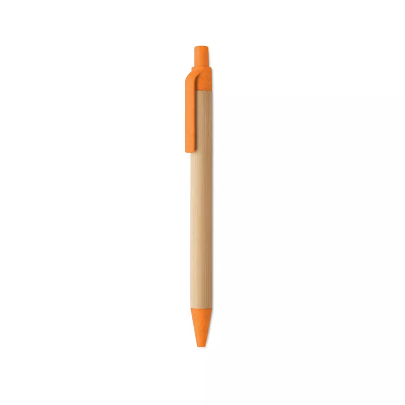 Długopis bambusowy z końcówkami ze słomy ITEA COLOUR - Pomaranczowy (MO2635-10)