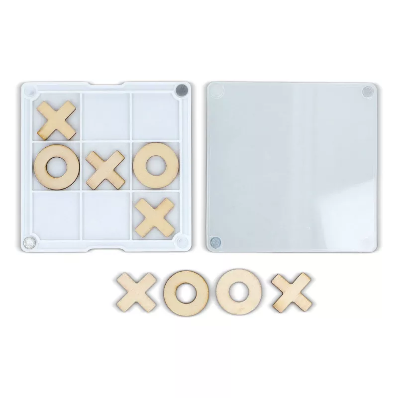 Podkładka pod kubek Tic-Tac-Toe - biały (LT93080-N0001)