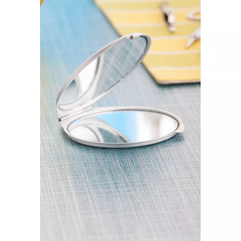 Aluminiowe lusterko kieszonkowe Gill ø60 mm - srebrny (AP809318)