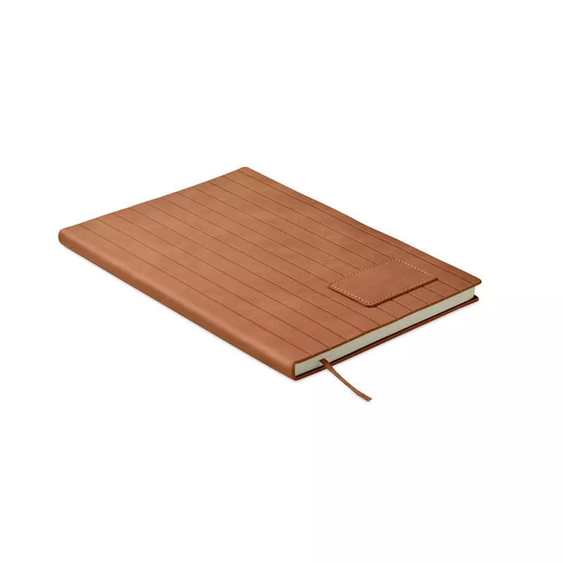 Notes A5 w okładce z PU 80 kartek w linię TINTRAY - Brazowy (MO2663-01)
