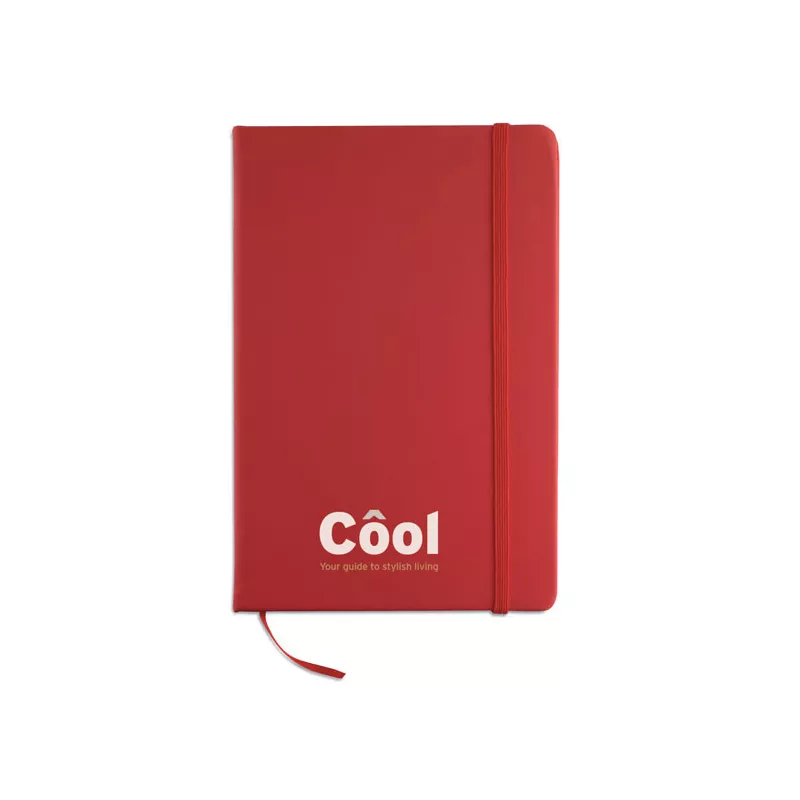 Notes A5 w okładce PU 96 kartek gładkie ARCONOT PLAIN - Czerwony (AR1804-05)