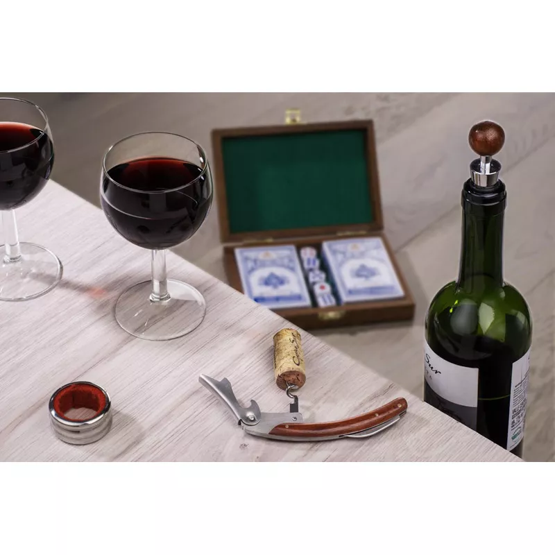 Zestaw do wina GRUNER - brązowy (17541)