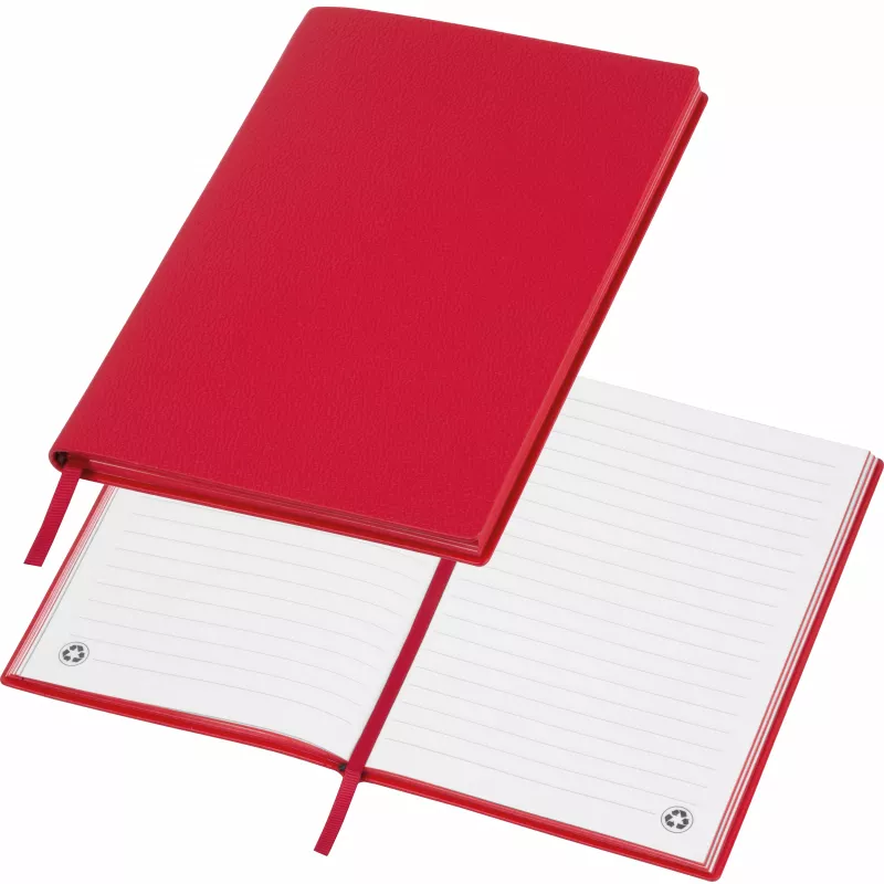 Notatnik A5, kartki w linię, 264 strony, HENRI - czerwony (2539405)