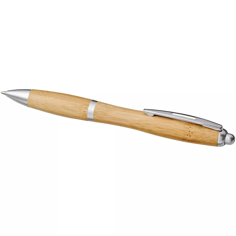 Bambusowy długopis Nash - Piasek pustyni-Srebrny (10737800)