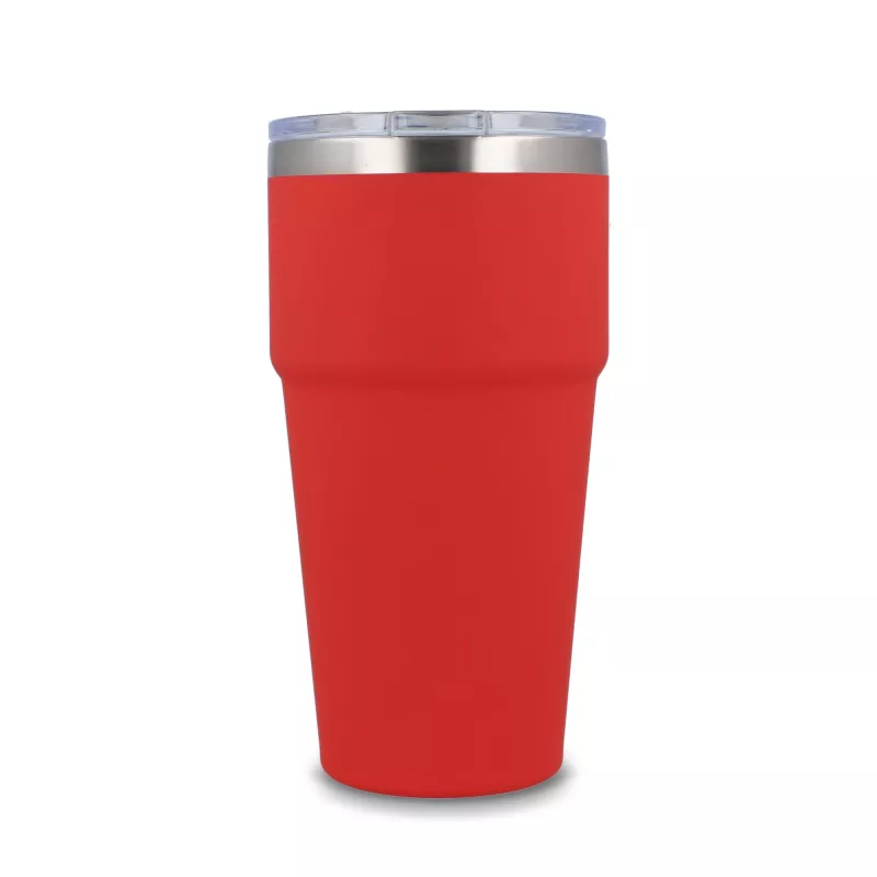T-ceramiczny kubek do samochodu o miękkim dotyku 500ml - czerwony (LT98729-N0021)