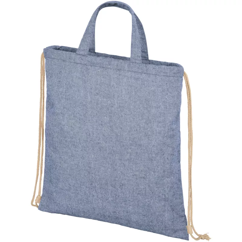 Plecak Pheebs bawełniany z recyklingu o gramaturze 210 g/m², 38 x 42 cm - Niebieski melanż (12046050)