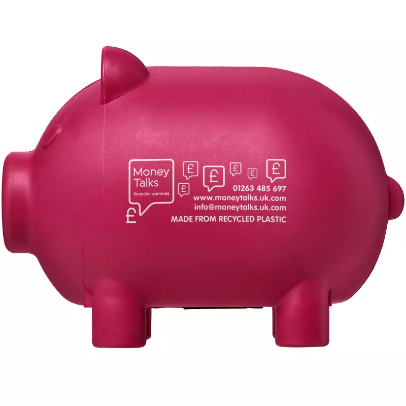 Oink świnka skarbonka z tworzyw sztucznych pochodzących z recyklingu - Różowy (21019741)