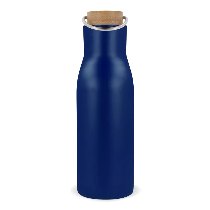 Butelka termiczna z pokrywą bambusową 500ml - ciemnoniebieski (LT98900-N0010)