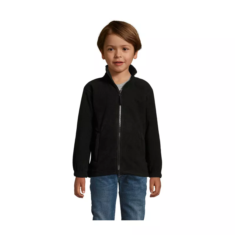 Bluza polarowa dziecięca 300 g/m² Sol's NORTH KIDS - Czarny (S00589-BK)