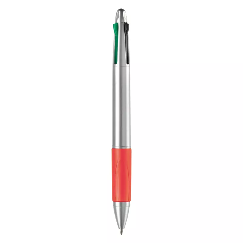Długopis 4-kolorowy - srebrno / czerwony (LT87226-N0521)